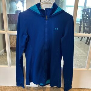 Under Armour two-toned blue zip-up jacket/sweatshirt, sz med, barely worn